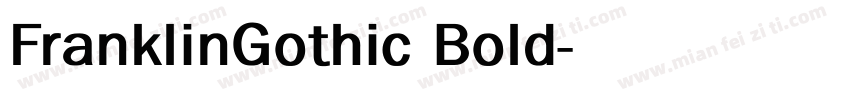 FranklinGothic Bold字体转换